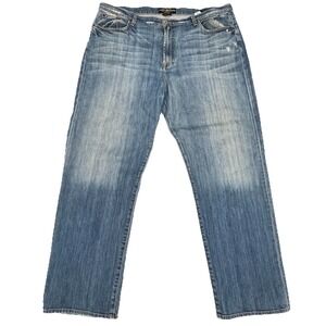 Lucky Brand 181 Jeans Men's 42x32 Blue Stretch Denim Relaxed Fit Straight Leg